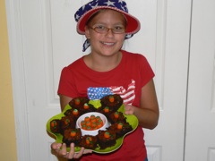Emily with treats