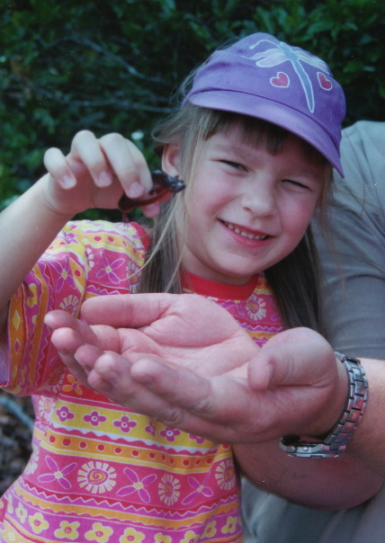 Caught a salamander!