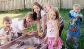 Emily and Luke with their friends the St. Angelo kids